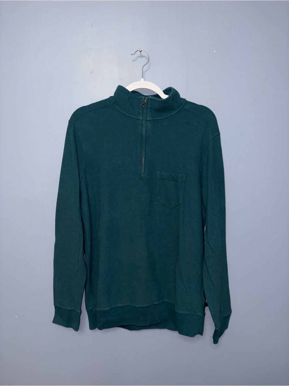 Denver Hayes | Teal Quarter Zip Sweatshirt | Size Medium